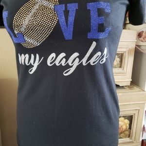 Womens NFL Design Stud/Bead TShirt